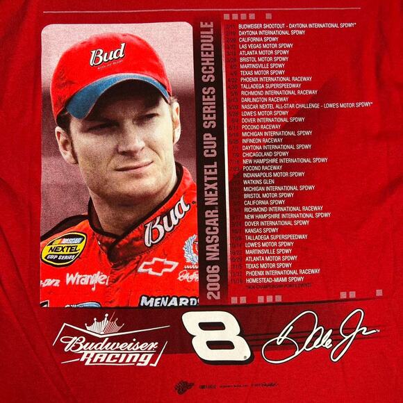 Winners Circle 2006 Dale Earnhardt Jr. NASCAR T-shirt Budweiser Cup Series Sz M - Picture 2 of 8